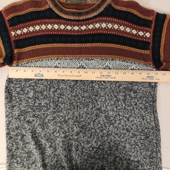 Arte Meche Sweater Peruvian PatternFine Baby Alpaca Knit Aztec Fair Isle M - Picture 12 of 13